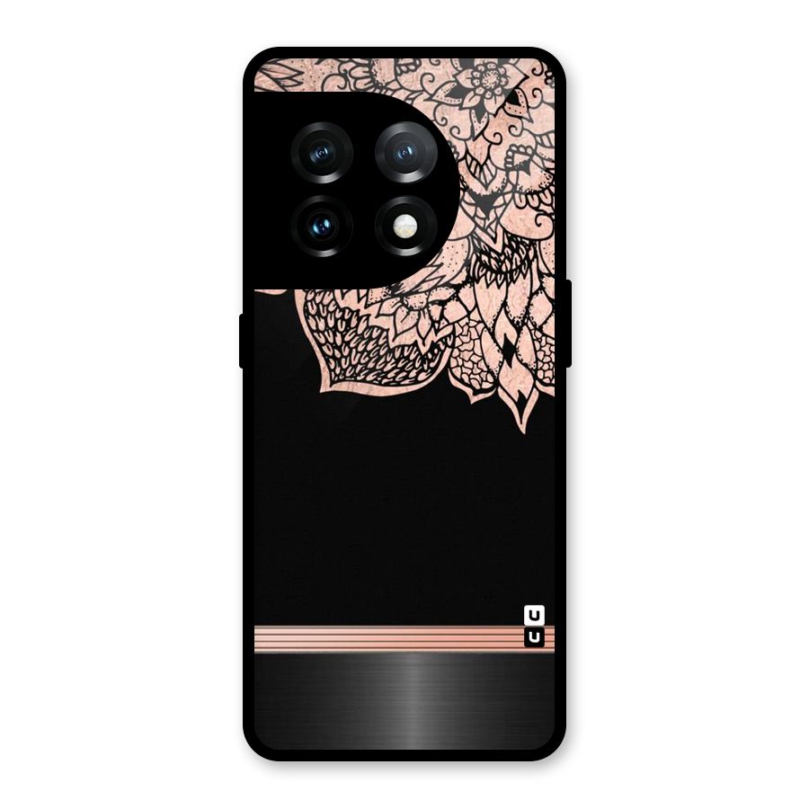 Classic Black Sleak Design Glass Back Case for OnePlus 11