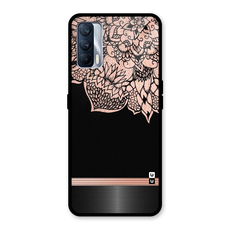 Classic Black Sleak Design Glass Back Case for Realme X7
