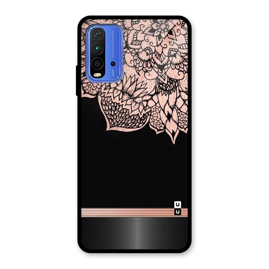 Classic Black Sleak Design Glass Back Case for Redmi 9 Power