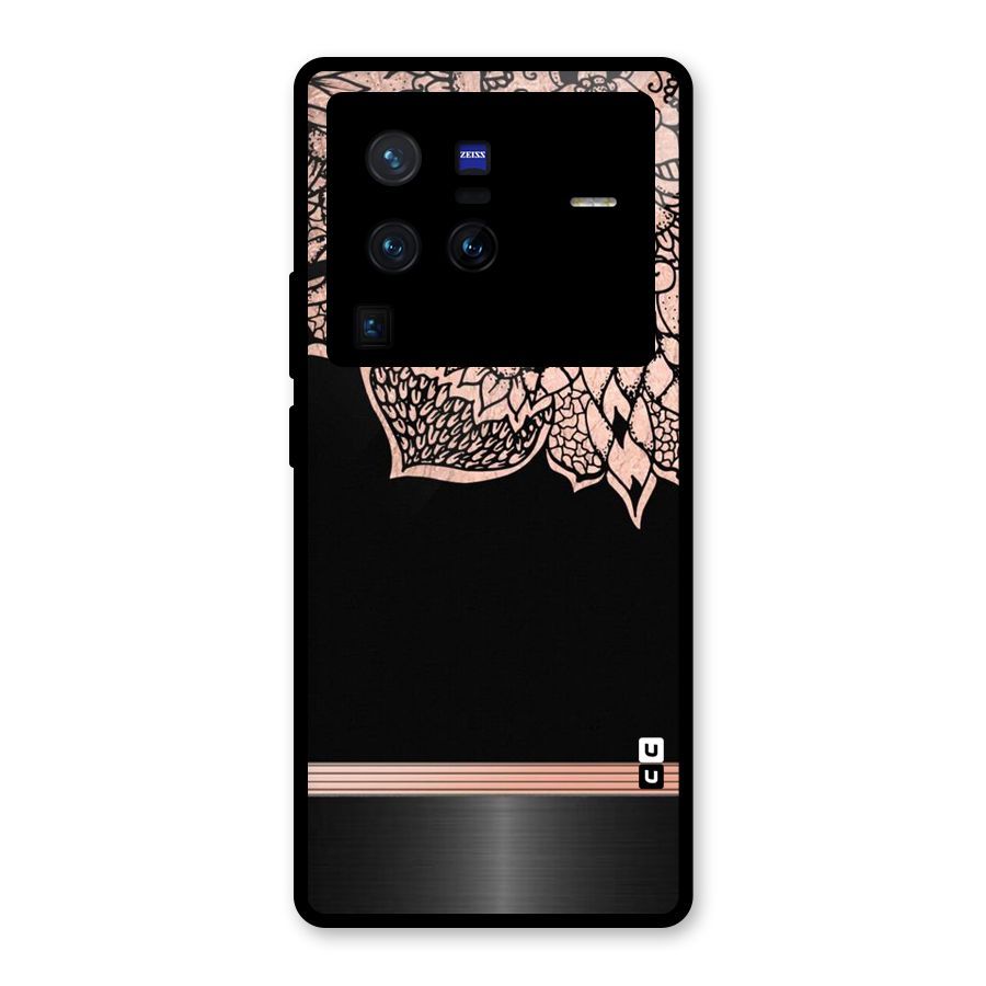 Classic Black Sleak Design Glass Back Case for Vivo X80 Pro