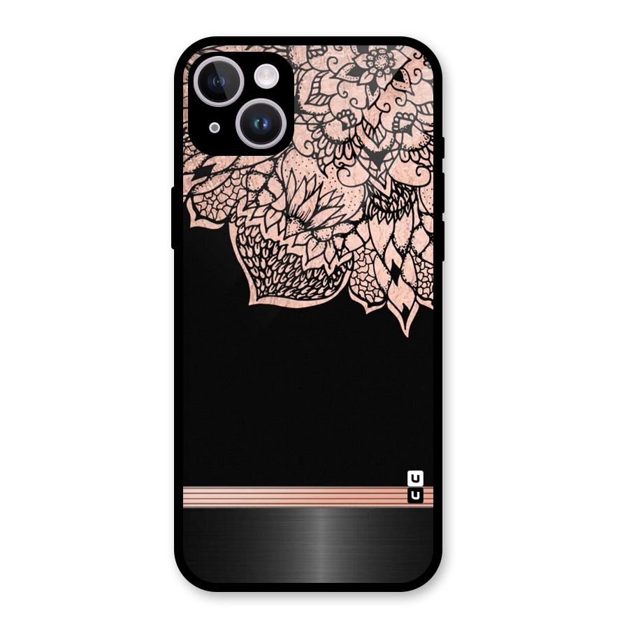 Classic Black Sleak Design Glass Back Case for iPhone 14 Plus