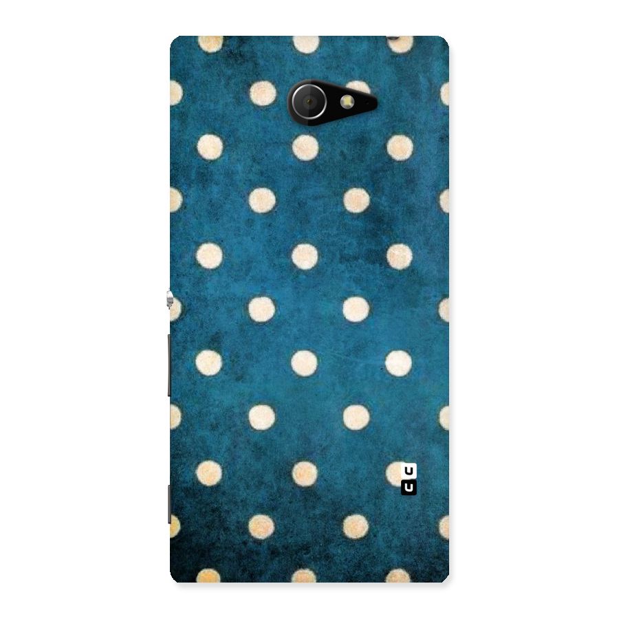 Classic Blue Polka Back Case for Sony Xperia M2