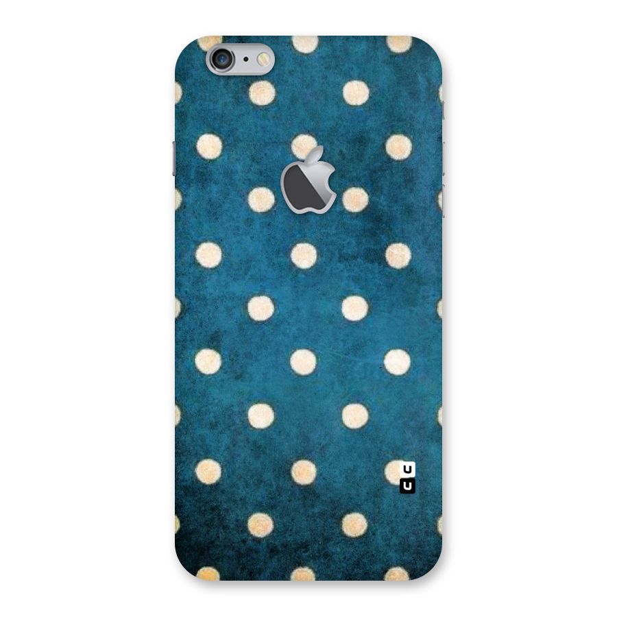 Classic Blue Polka Back Case for iPhone 6 Plus 6S Plus Logo Cut