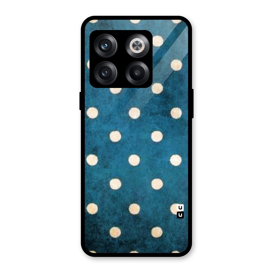 Classic Blue Polka Glass Back Case for OnePlus 10T