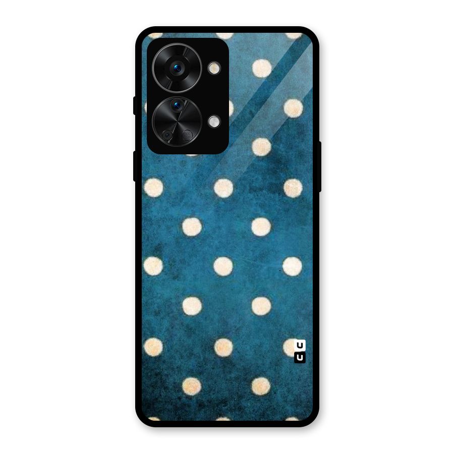 Classic Blue Polka Glass Back Case for OnePlus Nord 2T
