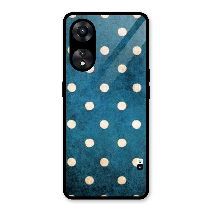 Classic Blue Polka Glass Back Case for Oppo A78