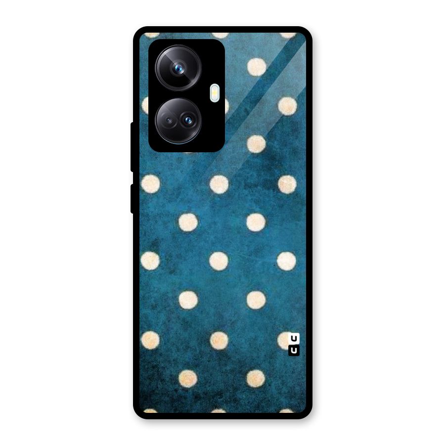 Classic Blue Polka Glass Back Case for Realme 10 Pro Plus