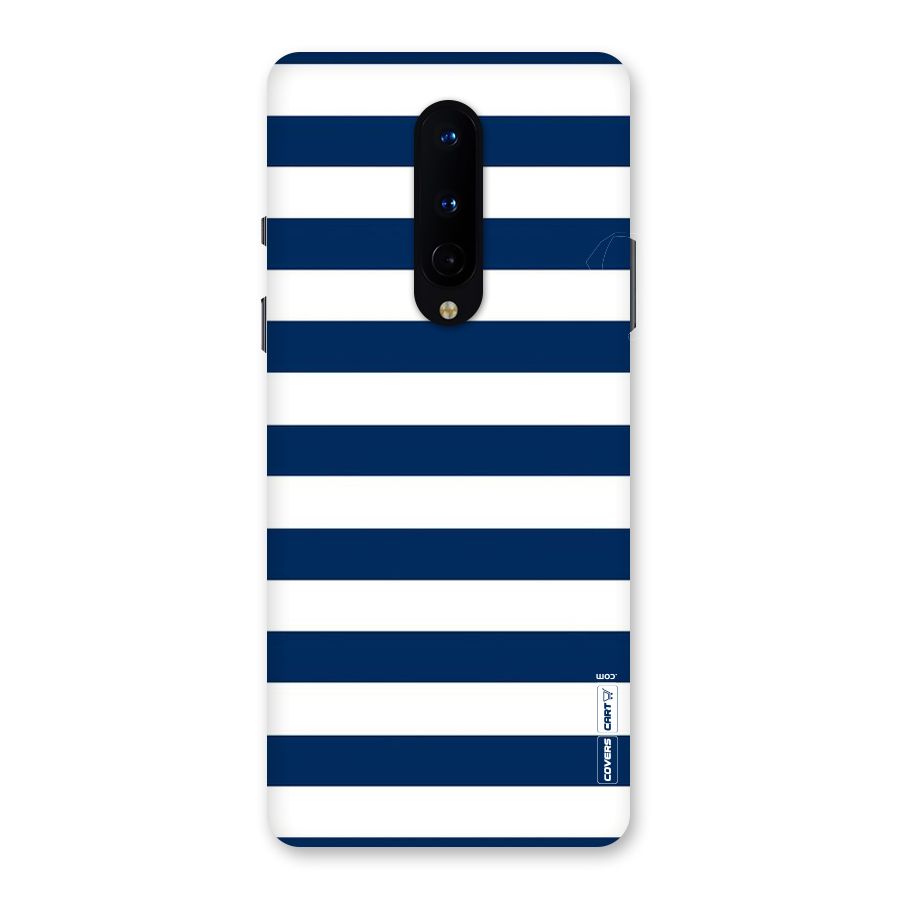 Classic Blue White Stripes Back Case for OnePlus 8