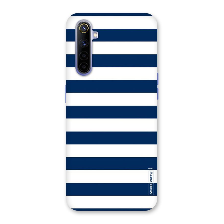 Classic Blue White Stripes Back Case for Realme 6