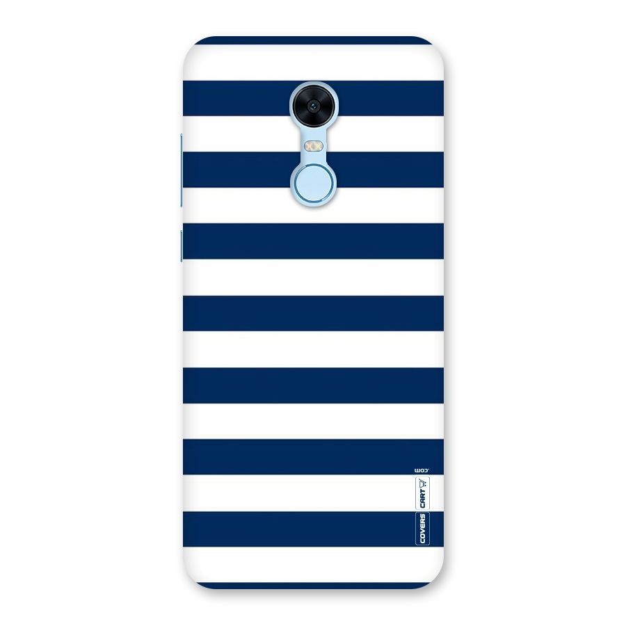 Classic Blue White Stripes Back Case for Redmi Note 5