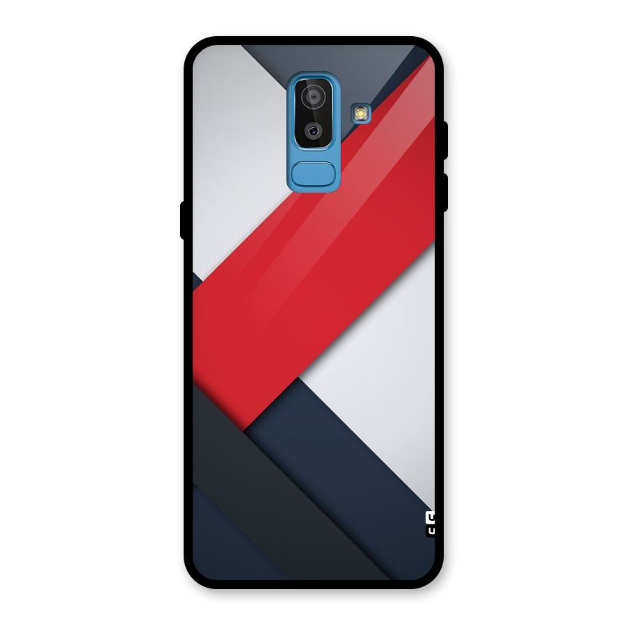 Classic Bold Glass Back Case for Galaxy J8