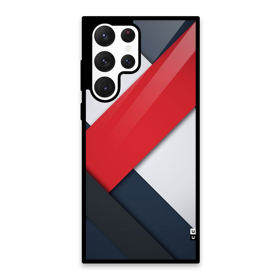 Classic Bold Glass Back Case for Galaxy S22 Ultra 5G