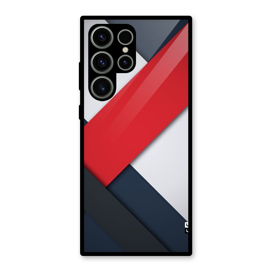 Classic Bold Glass Back Case for Galaxy S23 Ultra