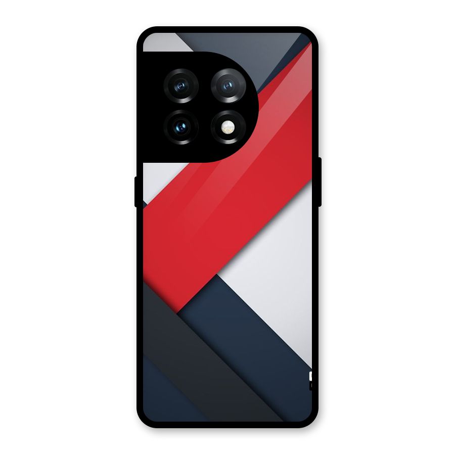 Classic Bold Glass Back Case for OnePlus 11