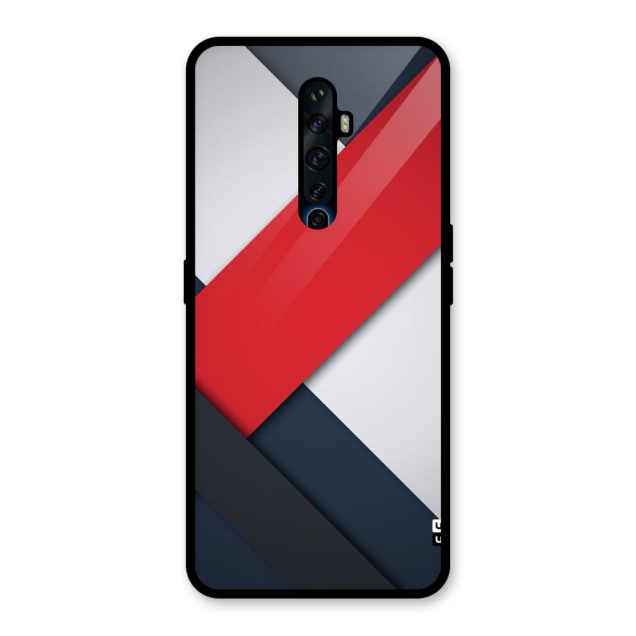 Classic Bold Glass Back Case for Oppo Reno2 F