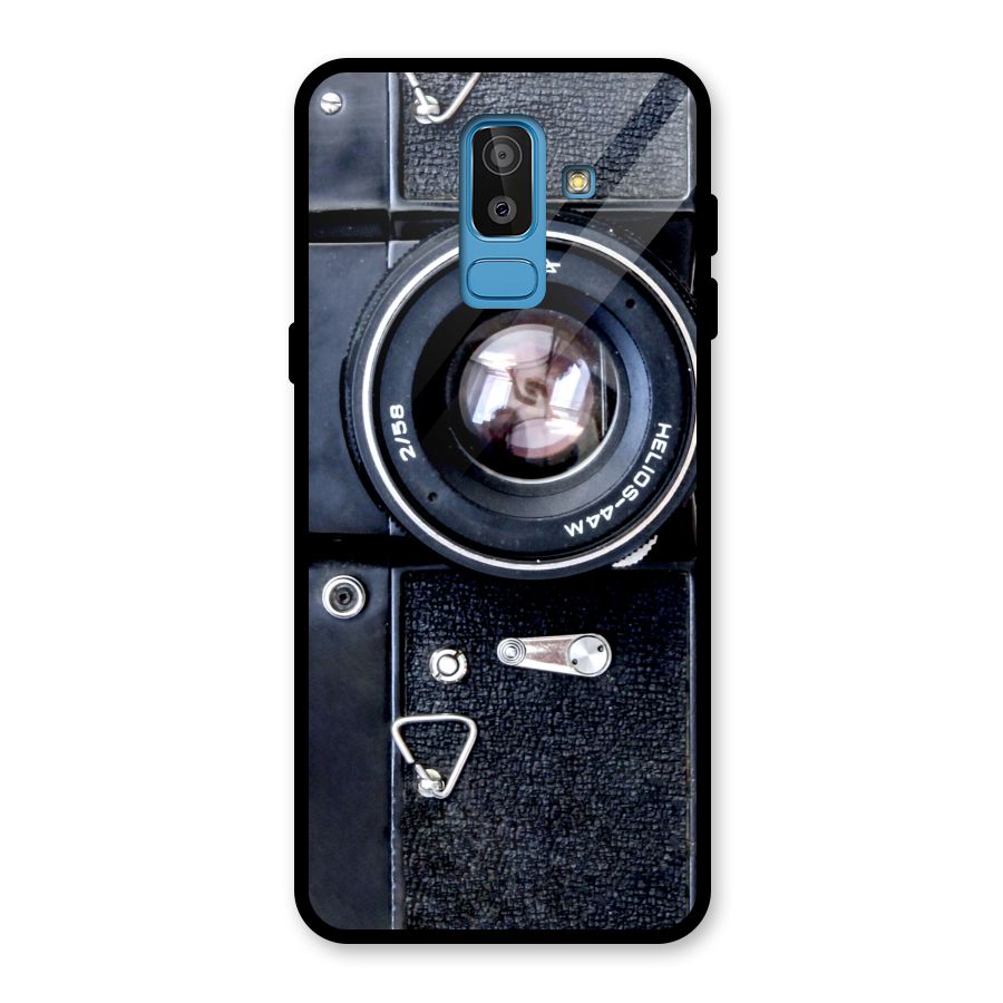 Classic Camera Glass Back Case for Galaxy J8