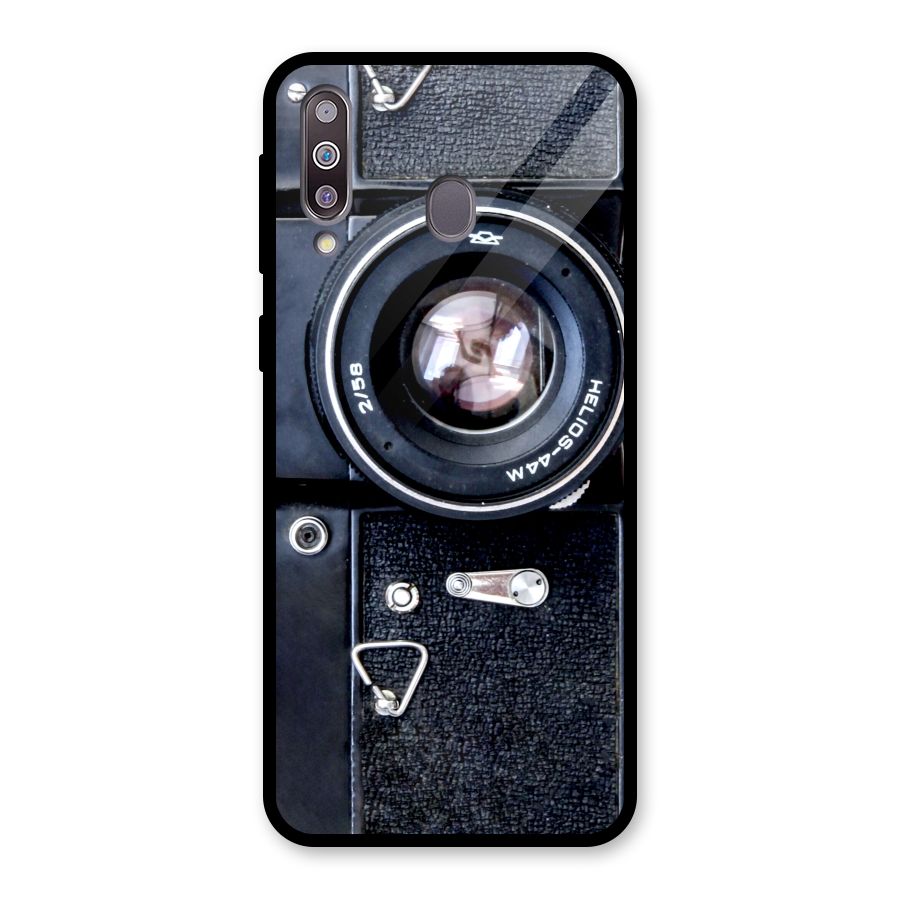Classic Camera Glass Back Case for Galaxy M30