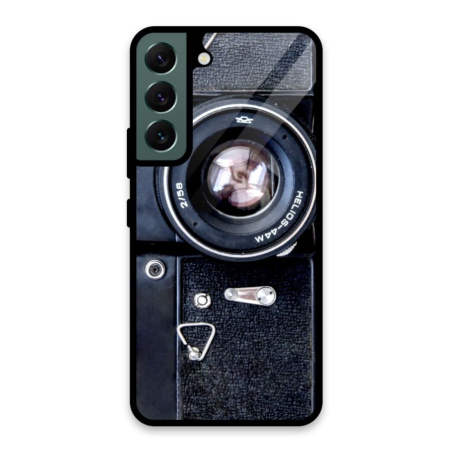 Classic Camera Glass Back Case for Galaxy S22 5G