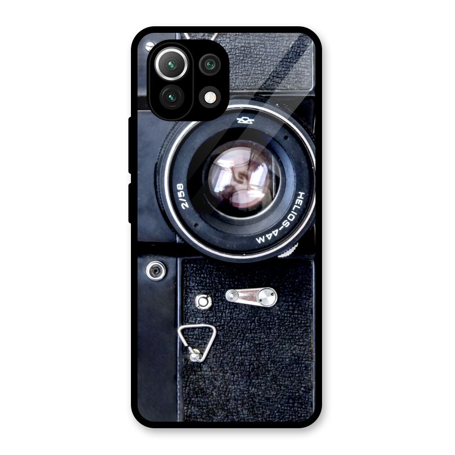 Classic Camera Glass Back Case for Mi 11 Lite