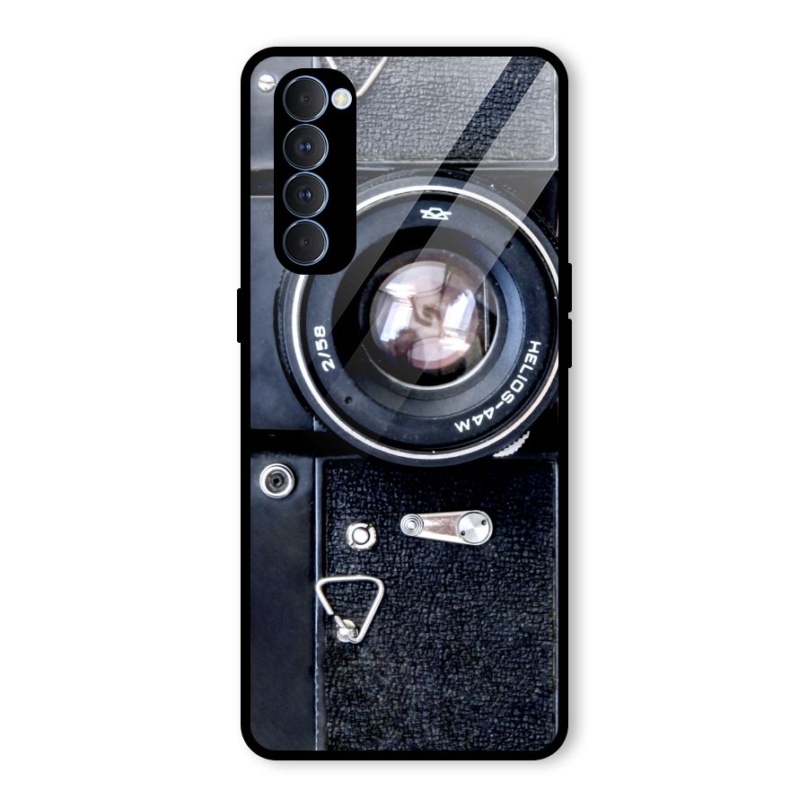 Classic Camera Glass Back Case for Oppo Reno4 Pro