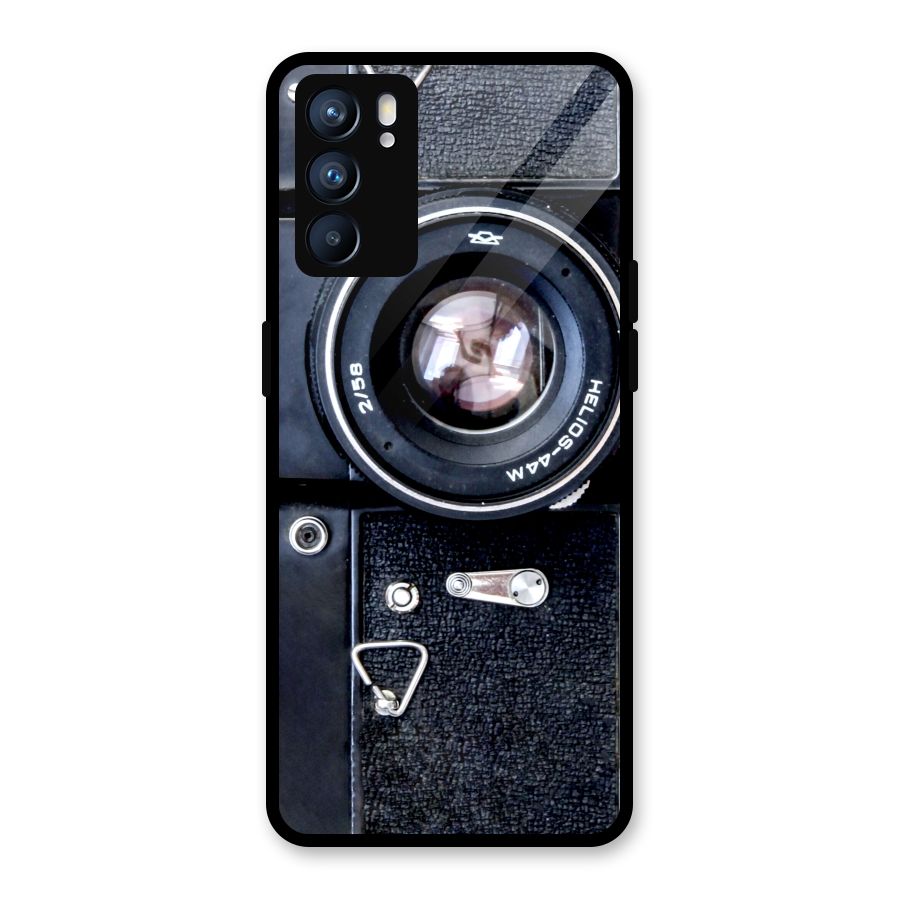 Classic Camera Glass Back Case for Oppo Reno6 5G