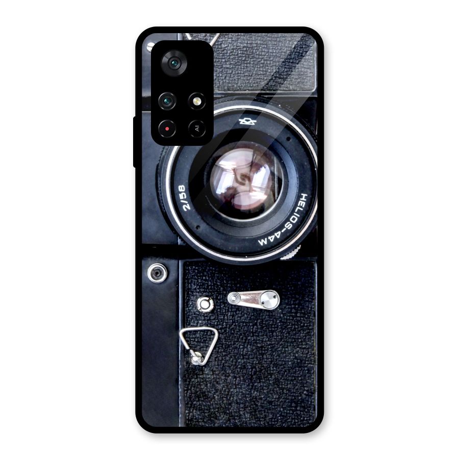 Classic Camera Glass Back Case for Poco M4 Pro 5G
