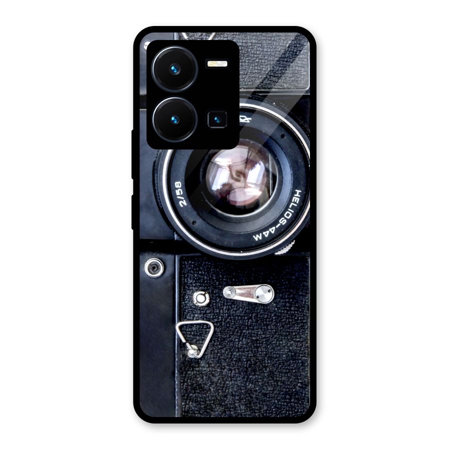 Classic Camera Glass Back Case for Vivo Y35