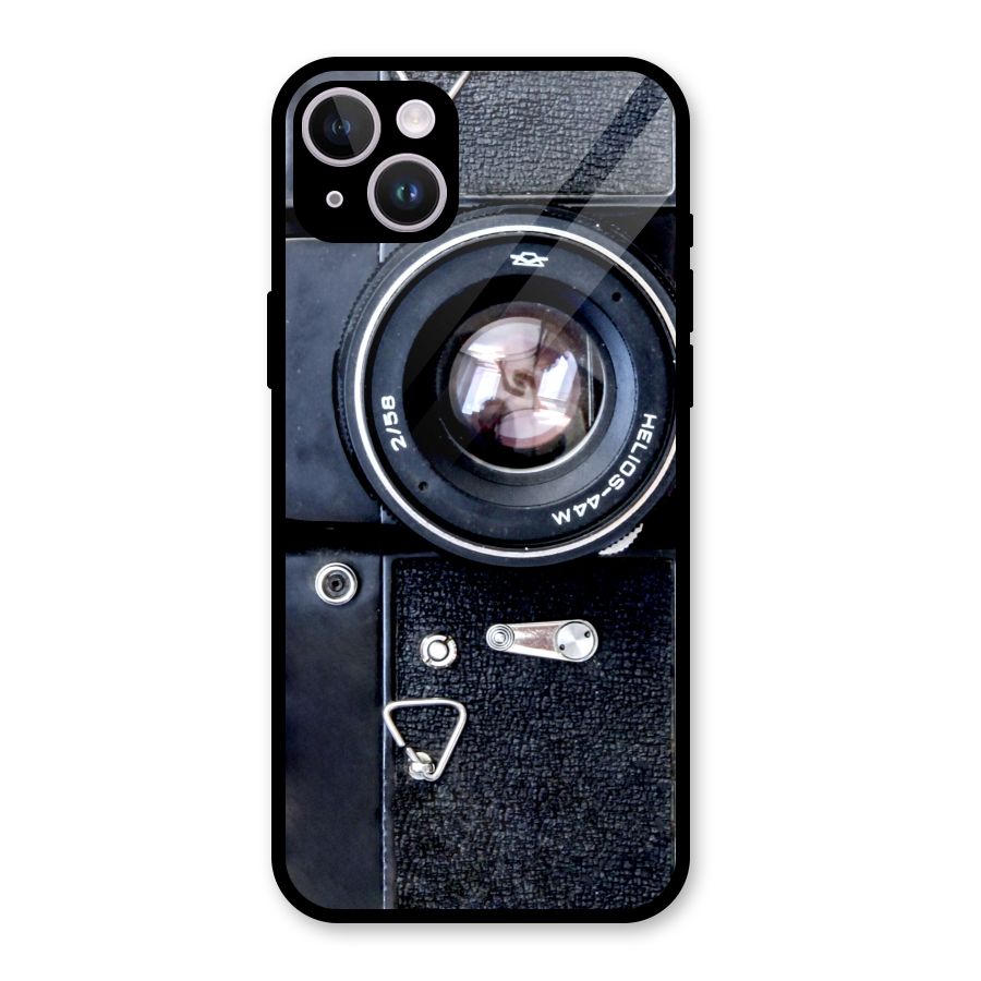 Classic Camera Glass Back Case for iPhone 14 Plus