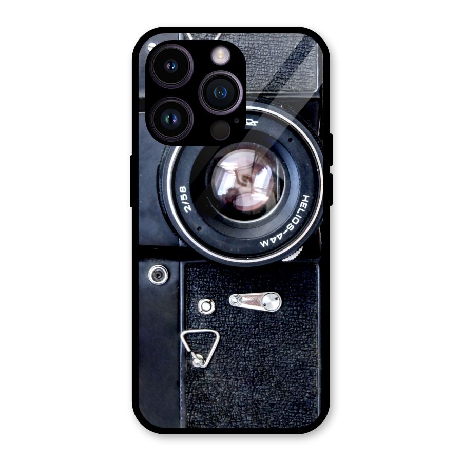 Classic Camera Glass Back Case for iPhone 14 Pro