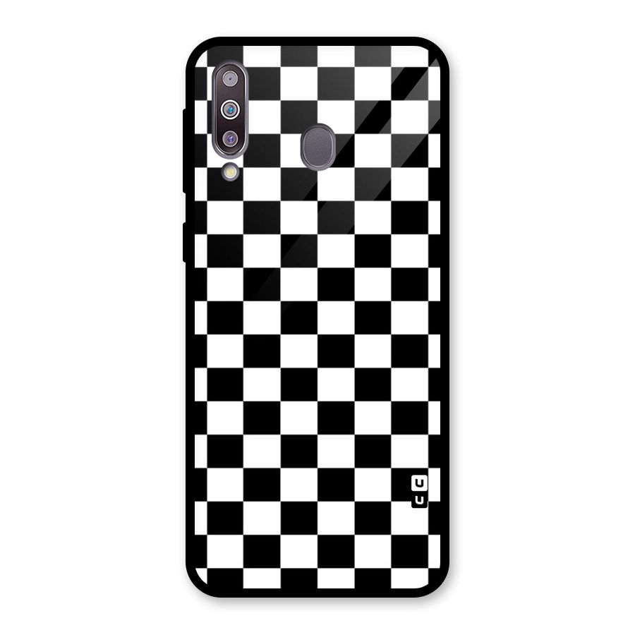 Classic Check Glass Back Case for Galaxy M30