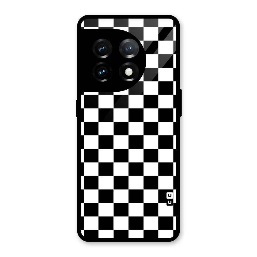 Classic Check Glass Back Case for OnePlus 11