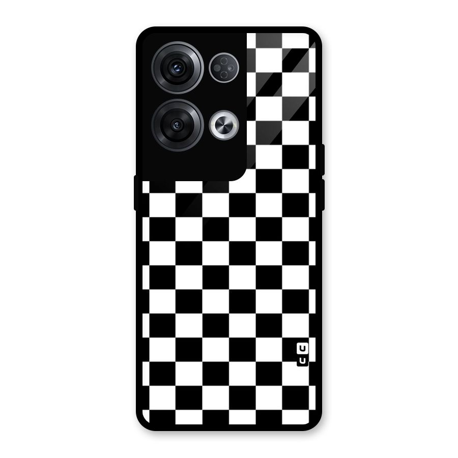 Classic Check Glass Back Case for Oppo Reno8 Pro 5G
