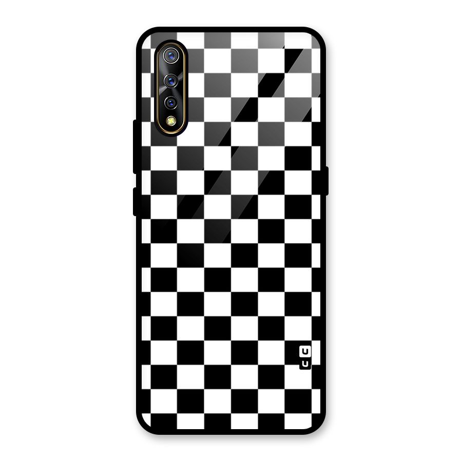 Classic Check Glass Back Case for Vivo S1