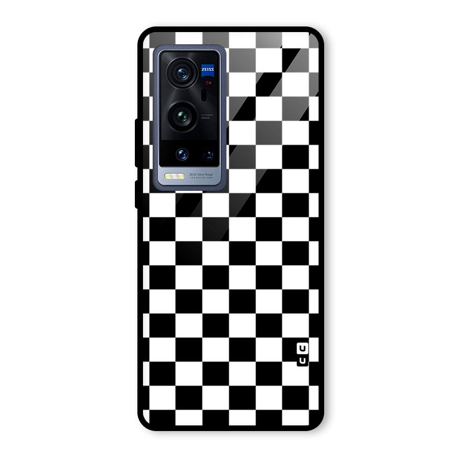 Classic Check Glass Back Case for Vivo X60 Pro Plus