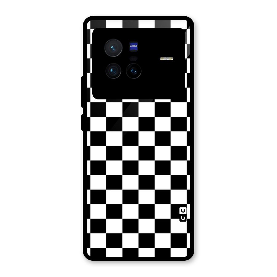 Classic Check Glass Back Case for Vivo X80