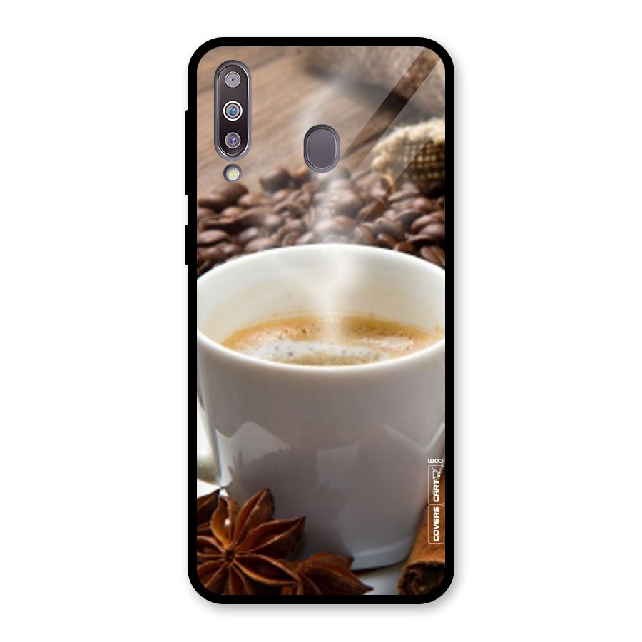 Classic Coffee Beans Glass Back Case for Galaxy M30