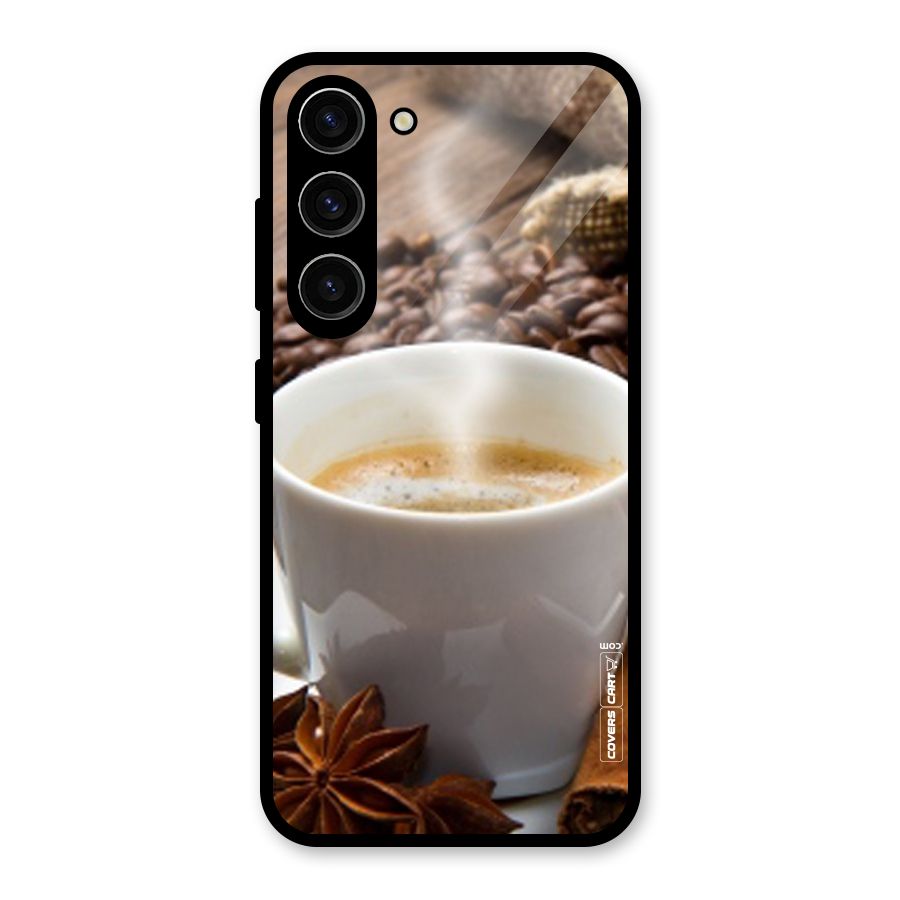Classic Coffee Beans Glass Back Case for Galaxy S23