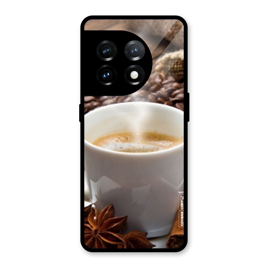 Classic Coffee Beans Glass Back Case for OnePlus 11