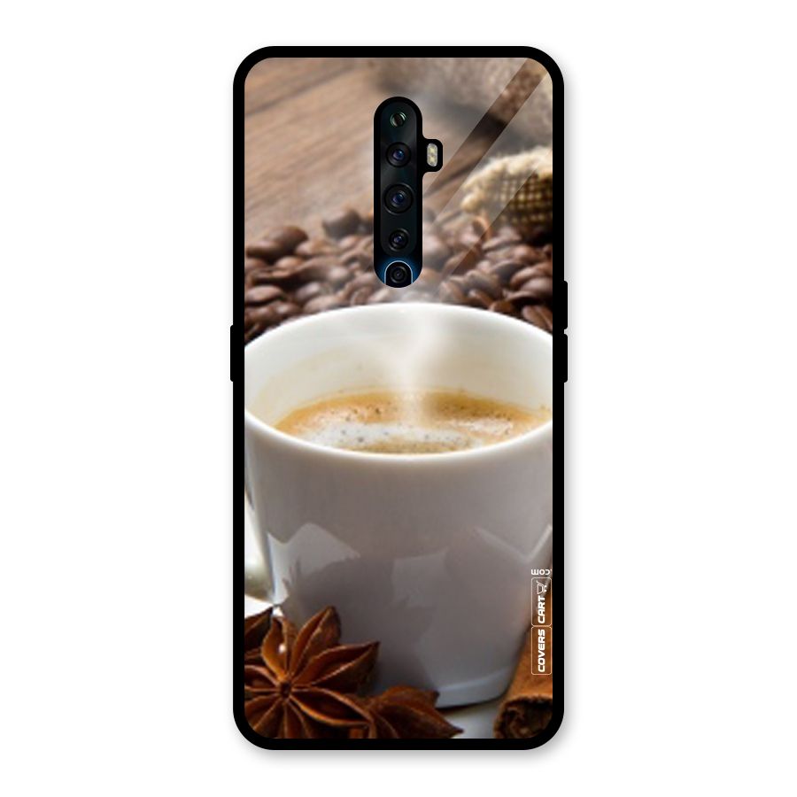 Classic Coffee Beans Glass Back Case for Oppo Reno2 F