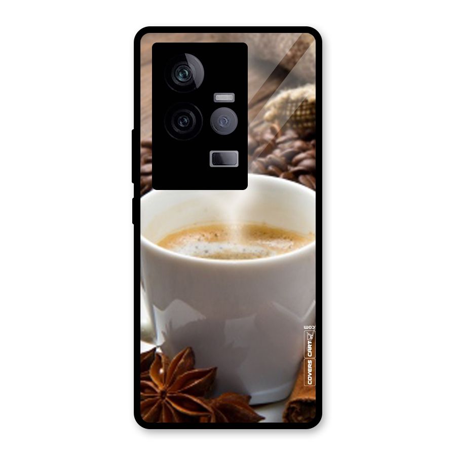 Classic Coffee Beans Glass Back Case for Vivo iQOO 11 5G