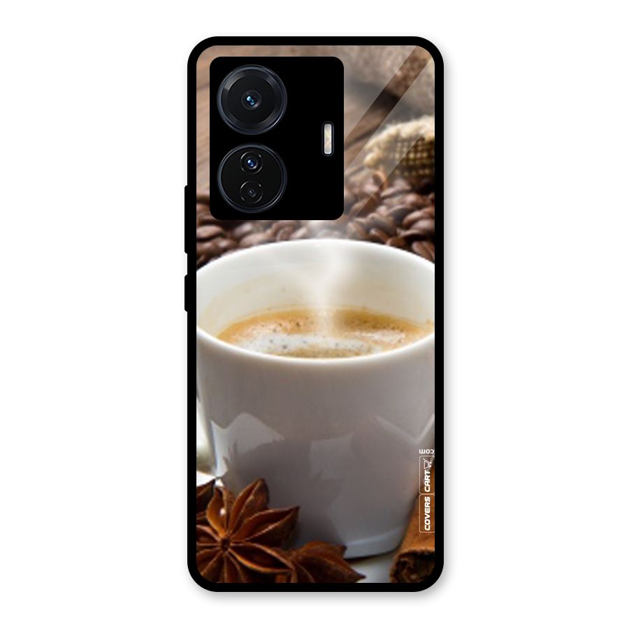 Classic Coffee Beans Glass Back Case for Vivo iQOO Z6 Pro