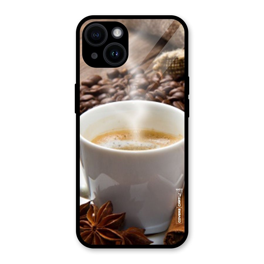 Classic Coffee Beans Glass Back Case for iPhone 14