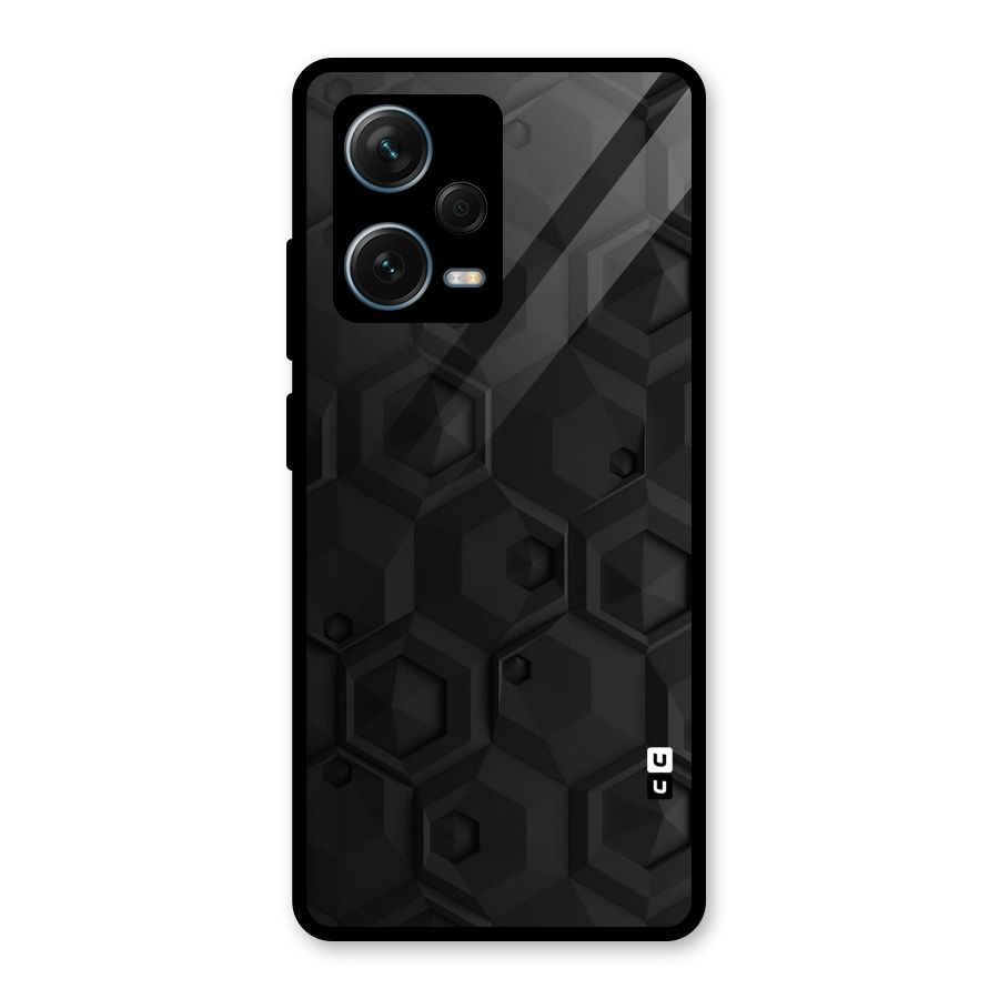 Classic Hexa Glass Back Case for Redmi Note 12 Pro Plus 5G