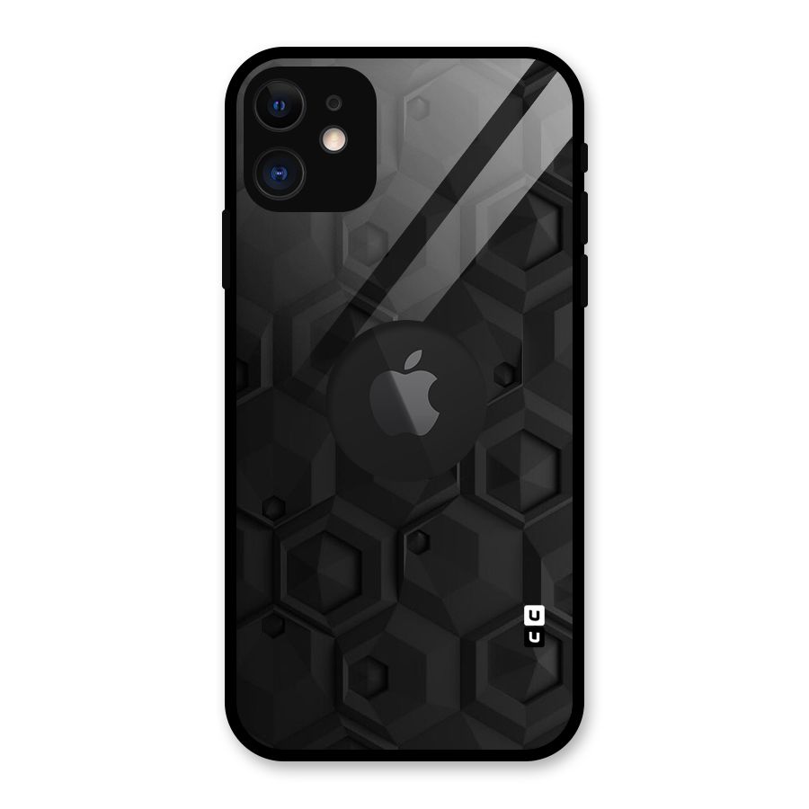 Classic Hexa Glass Back Case for iPhone 11 Logo Cut