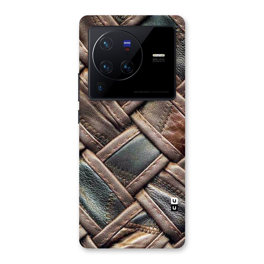 Classic Leather Belt Design Back Case for Vivo X80 Pro