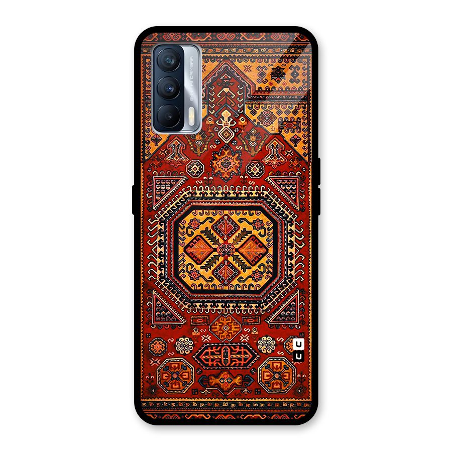 Classic Luxury Carpet Pattern Glass Back Case for Realme X7