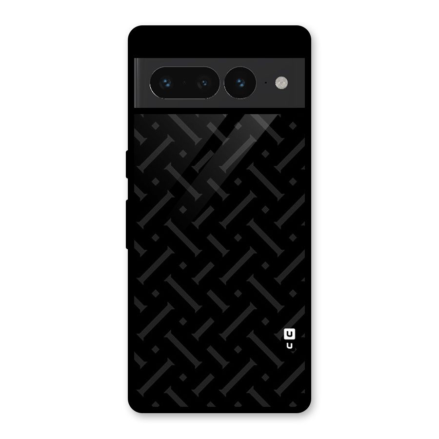 Classic Pipes Pattern Glass Back Case for Google Pixel 7 Pro