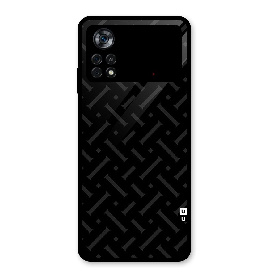 Classic Pipes Pattern Glass Back Case for Poco X4 Pro 5G