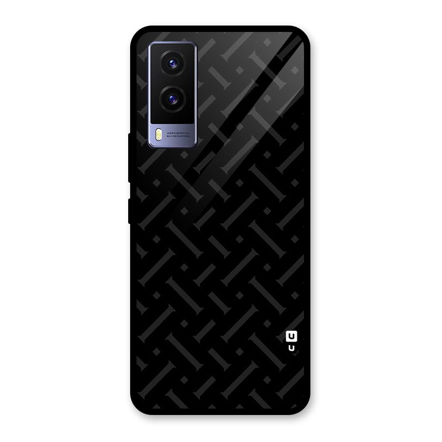 Classic Pipes Pattern Glass Back Case for Vivo V21e 5G
