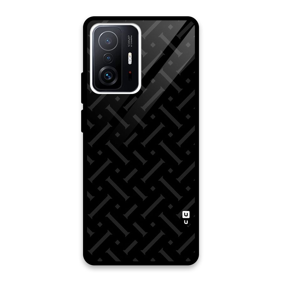 Classic Pipes Pattern Glass Back Case for Xiaomi 11T Pro
